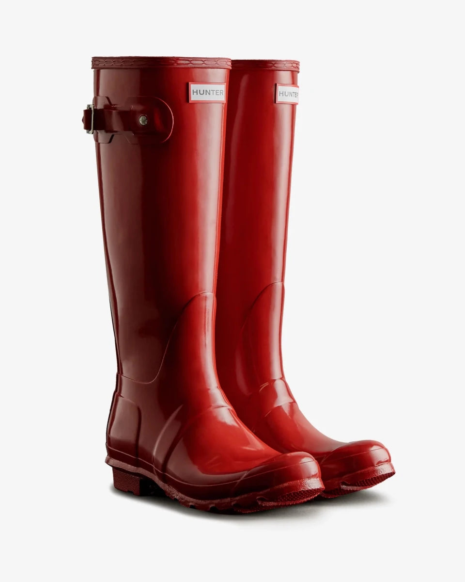 Hunter Original Tall Gloss Boot - Dame - Military Red