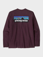Langærmet P6 Logo Responsibili T shirt - Herre - Berry Fig