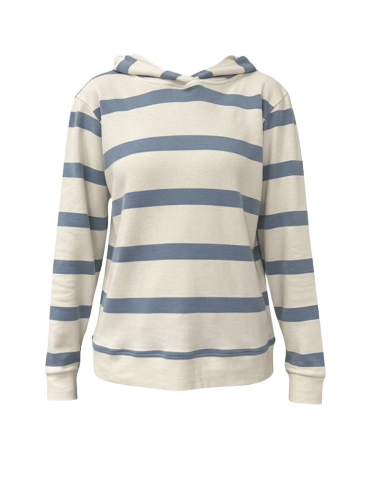 Jodi Hoodie - Dame - Ecru w/Dark Sky - Gumpel & Co