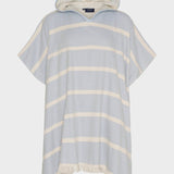 Blokhus Poncho - Unisex - Light Blue / Off White