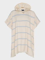 Blokhus Poncho - Unisex - Off White / Light Blue