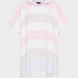 Beach Poncho - Unisex - Multistripe Pink