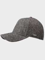 Baseball Cap Wool Herringbone - Unisex - Anthracite Melange