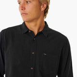 Men's Washed Long Sleeve Skjorte - Herre - Washed Black