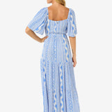 San Carlos Short Sleeve Maxi Dress - Dame - Blue