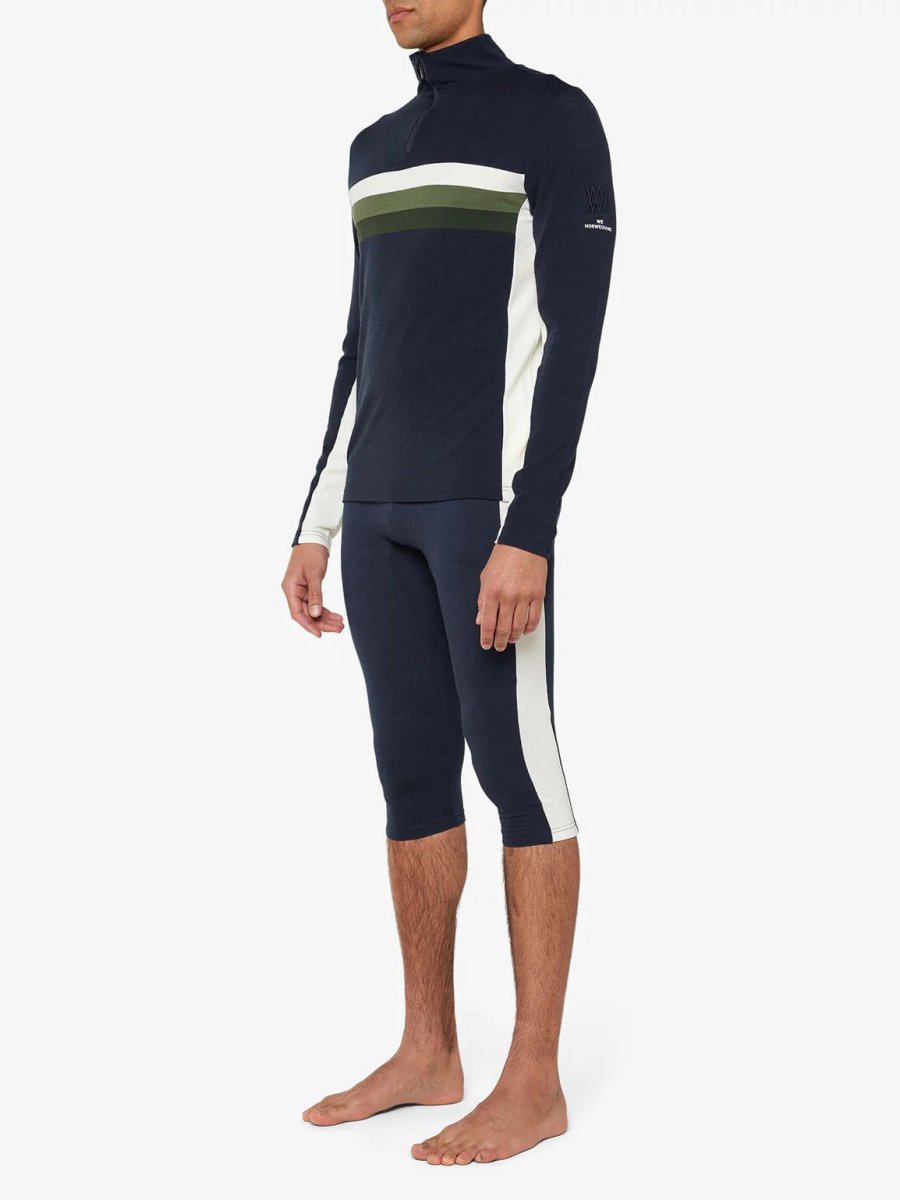 Men's Baselayer Half - zip merinouldtrøje - Herre - Navy - Gumpel & Co