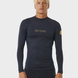 Dawn Patrol UV Long Sleeve Rash Guard - Mænd - Navy Marle