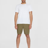 Men's Fig Loose Poplin Shorts - Herre - Burned Olive