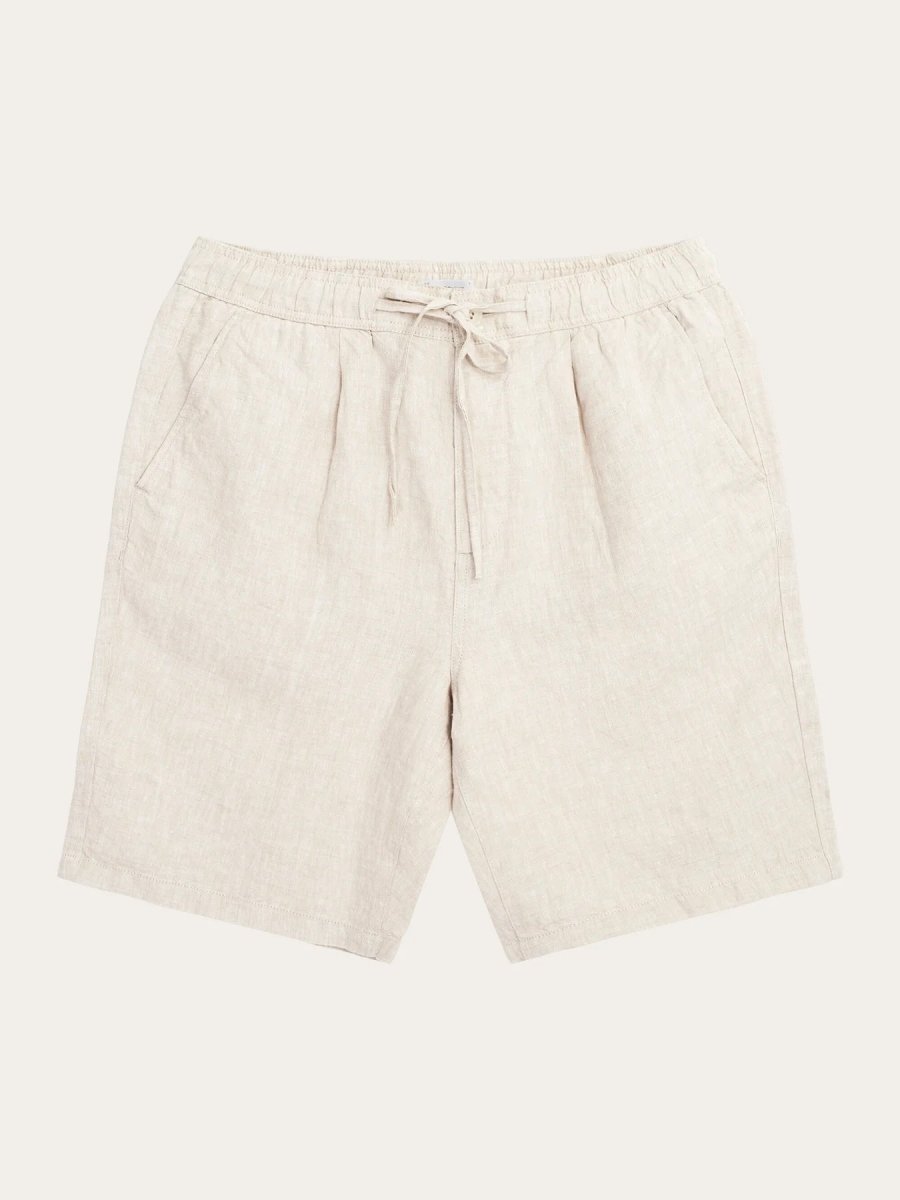 Men's Loose Hør Shorts - Herre - Light feather gray - Gumpel & Co