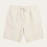 Men's Loose Hør Shorts - Herre - Light feather gray