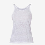 Doris Linen Tank Top - White