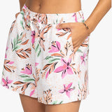 Women's Lekeitio Break Beach Shorts - Dame - Snow White Tropical