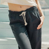 Women's Oceanside Flared Hør Bukser - Dame - True Black