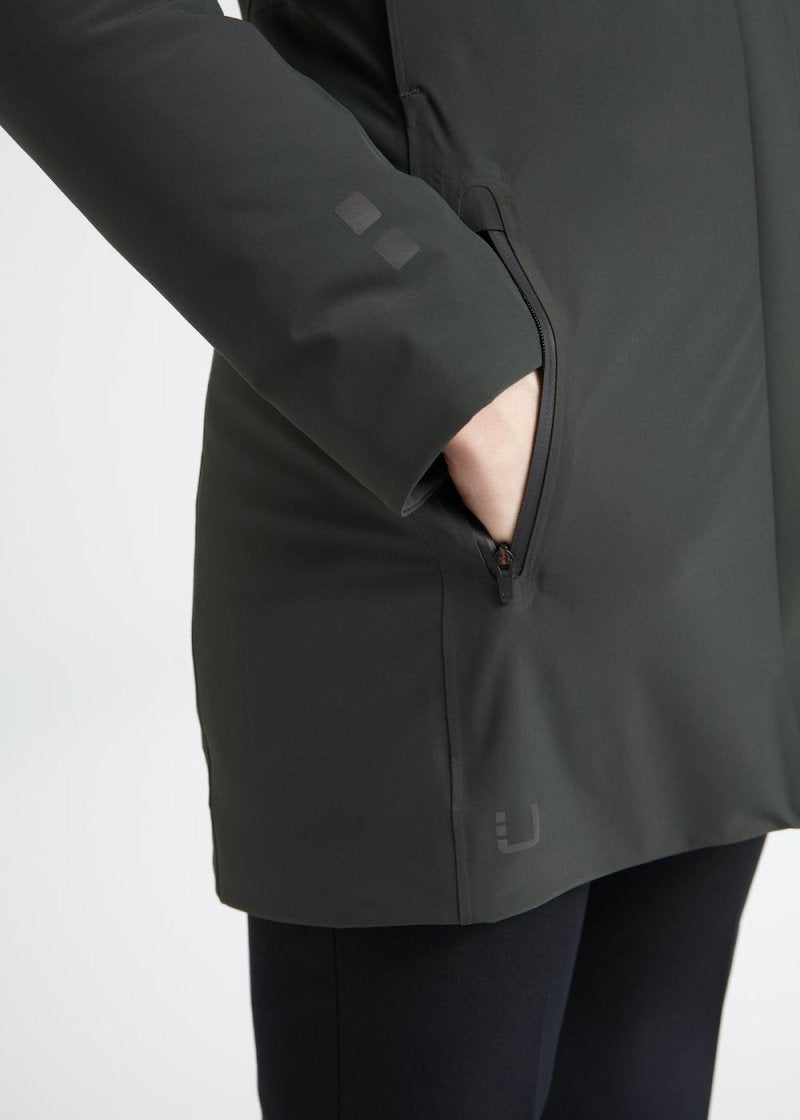 Spectra Frakke - Dame - Night Olive - Gumpel & Co