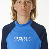 Junior Shock UPF 50+ Long Sleeve UV t-shirt - Børn - Blue Gum