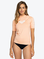 Women's Whole Hearted Short Sleeve UV T-shirt - Dame - Salmon