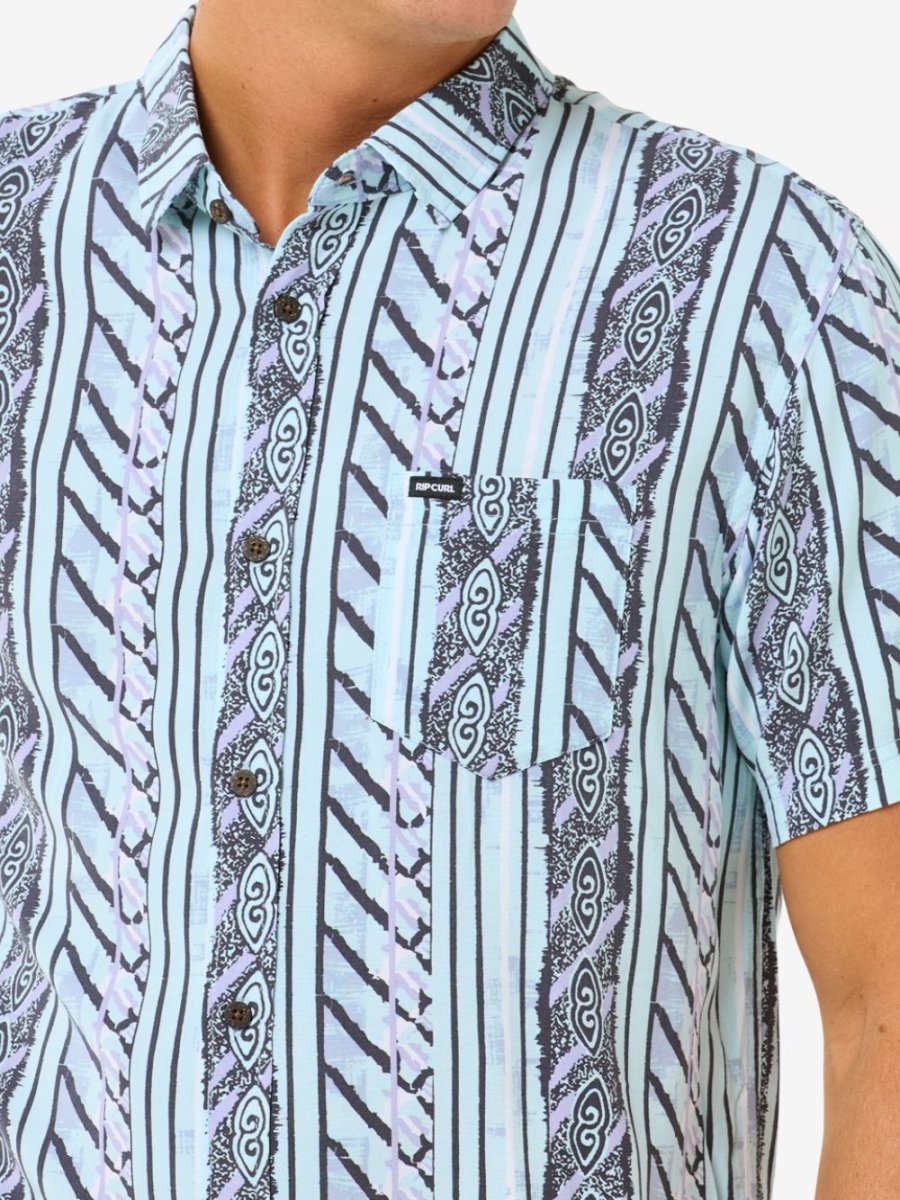 Fun Times Short Sleeve Shirt - Herre - Light Aqua - Gumpel & Co