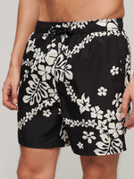 Men's Hawaii-print badeshorts - Herre - Surf School Black