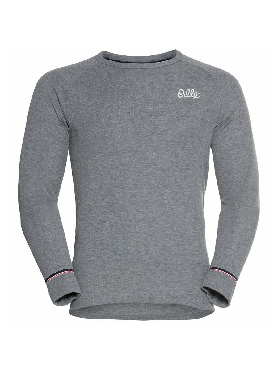 Men's Active Warm Skiundertrøje - Steel Grey Melange - Gumpel & Co