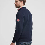 Men's Classic Rib Windproof Halfzip Sweater - Herre - Navy