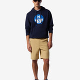 Hoodie with maxi logo print - Herrer - Navy Blue