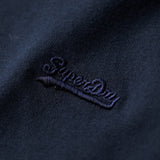 Men's Vintage Logo Embroidered Henley LS Tee - Herre - Eclipse Navy