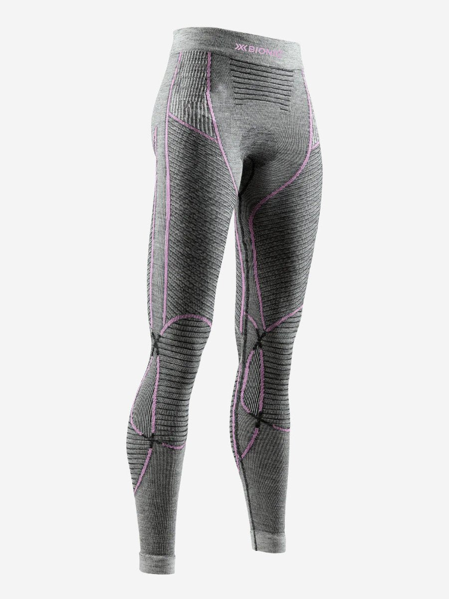 Women's Merino Baselayer Skiunderbukser - Dame - Black/Grey/Magnolia - Gumpel & Co