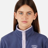 Strawpile Fleece Midlayer m/lynlås - Børn - Night Blue