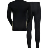 Men's Active Warm Eco Skiundertøjssæt - Herre - Black/Green