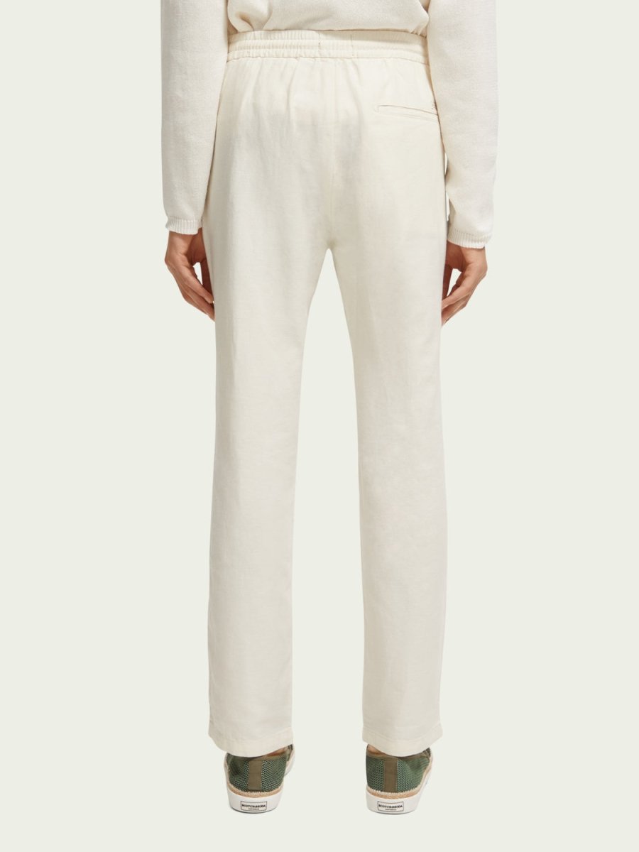 Men's Warren Straight Leg Hørbukser - Herre - White - Gumpel & Co