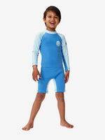 Icons UV Brushed Long Sleeve Spring Rash Vest - Børn - Blue Gum