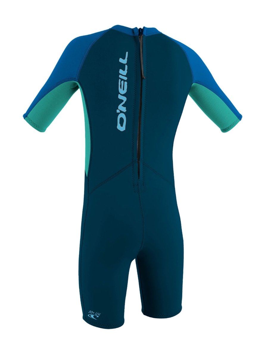 Toddler Reactor 2mm Back Zip S/S shorty våddragt - Børn - Slate/Ocean/Aqua - Gumpel & Co