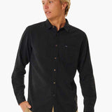 Men's Washed Long Sleeve Skjorte - Herre - Washed Black
