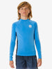 Icons UV Brushed Long Sleeve Rash Vest - Børn - Blue Gum