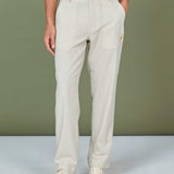 Men's Naturel Chino Hør Buks - Herre - Fog
