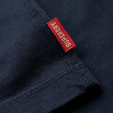 Men's Vintage Logo Embroidered Henley LS Tee - Herre - Eclipse Navy