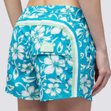 Women's Coast Board Hibiscus Swimshorts - Dame - Blue Island
