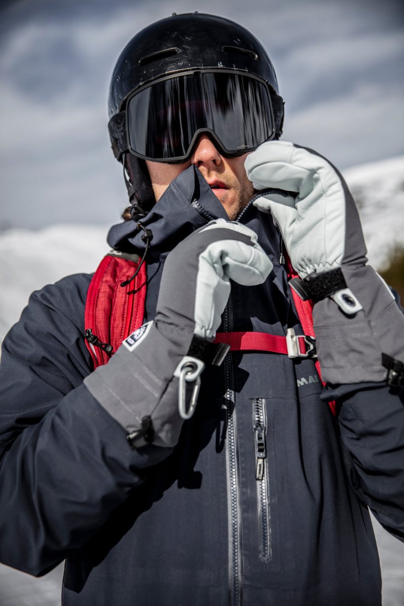 Army Leather Heli 3 - finger Skihandsker - Unisex - Black - Gumpel & Co