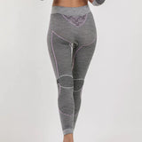 Women's Merino Baselayer Skiunderbukser - Dame - Black/Grey/Magnolia