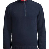 Men's Classic Rib Windproof Halfzip Sweater - Herre - Navy