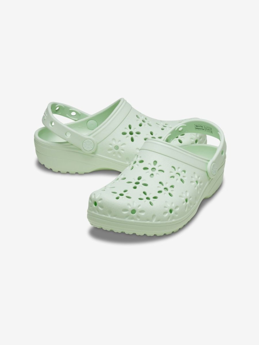 Classic Floral Cut - Out Clog - Unisex - Jade Tint - Gumpel & Co