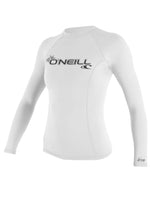 Women's Basic Skins Langærmet Rashguard - Dame - White