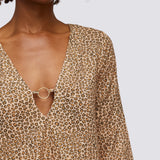 Women's LS Leorock Print Dress - Dame - Earth