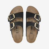 Arizona Big Buckle Nubuck Leather - Black - Normal