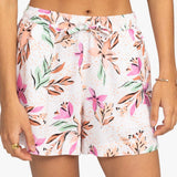 Women's Lekeitio Break Beach Shorts - Dame - Snow White Tropical