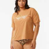 Women's Sea Of Dreams Relaxed SS UPF 50+ UV T-shirt - Dame - Light Brown
