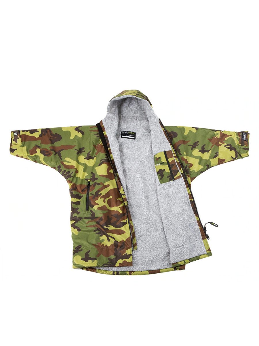 Kid's Advance Long Sleeve Poncho | Børn | Camo/Grey - Gumpel & Co
