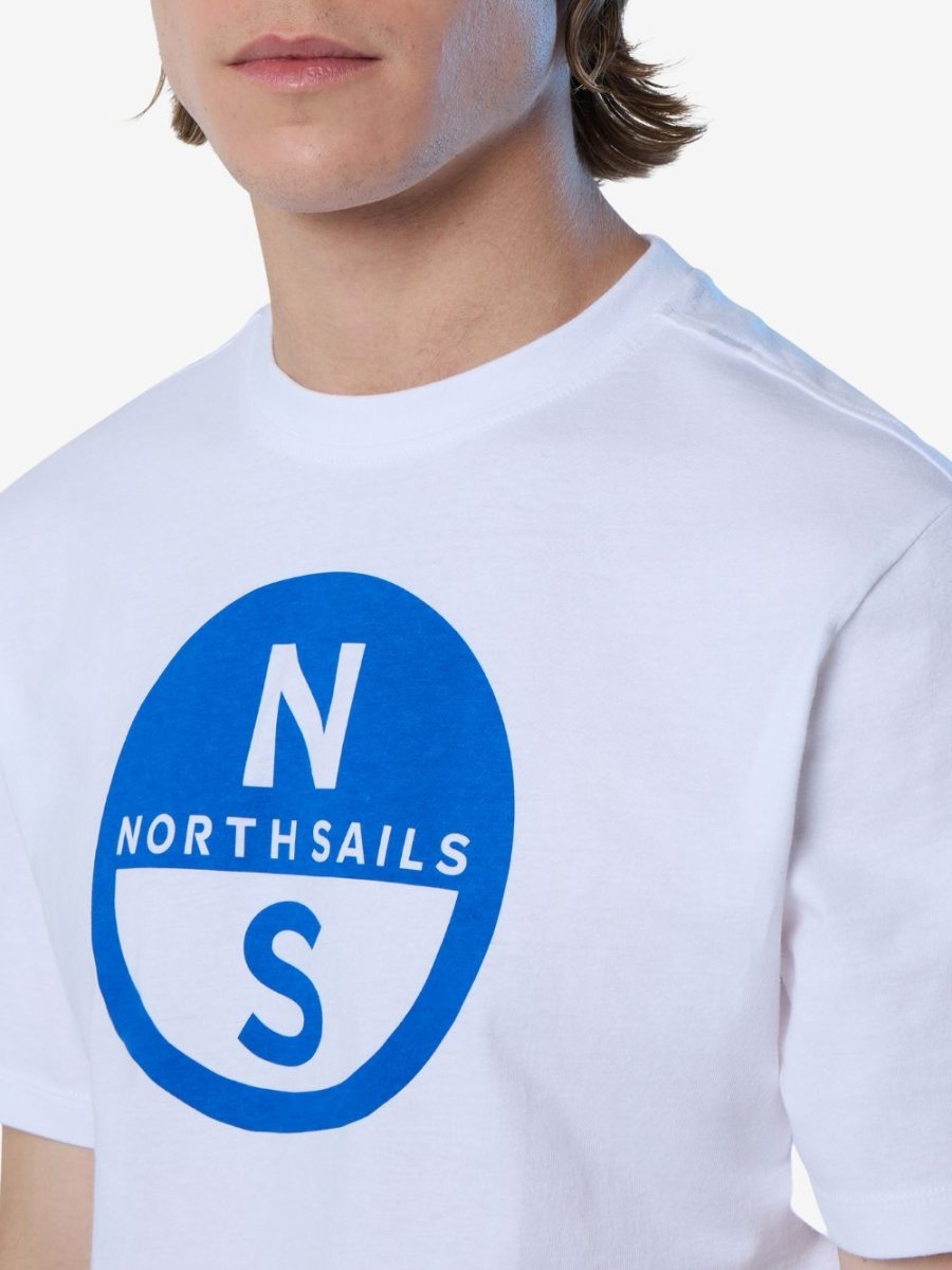 T-shirt with maxi logo print - Men - White - Gumpel & Co