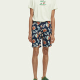 Men's Stuart Printed Chino Shorts - Herre - Navy Fruits Aop