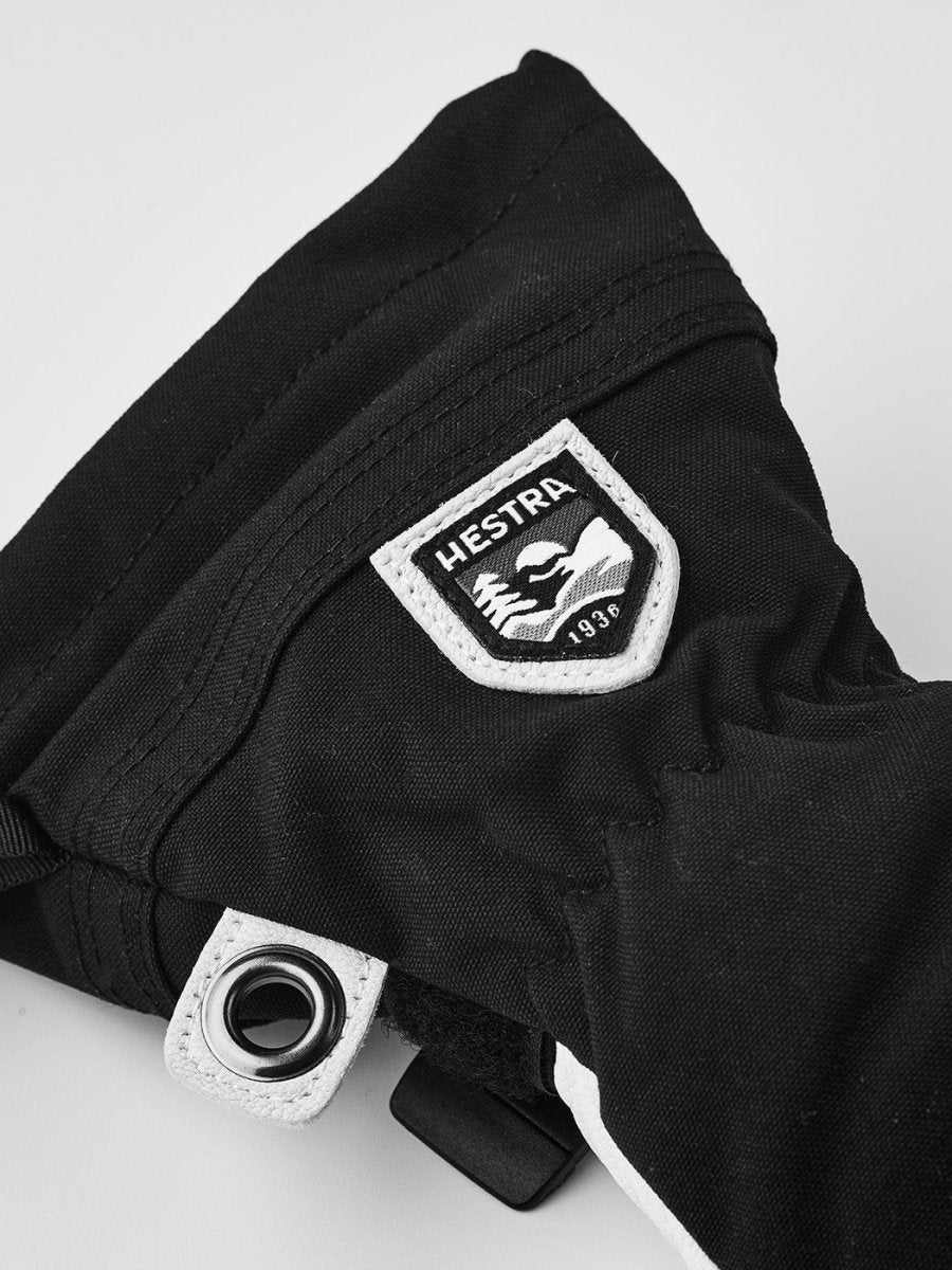 Junior Army Leather Heli 3 - finger Skihandske - Børn - Black - Gumpel & Co